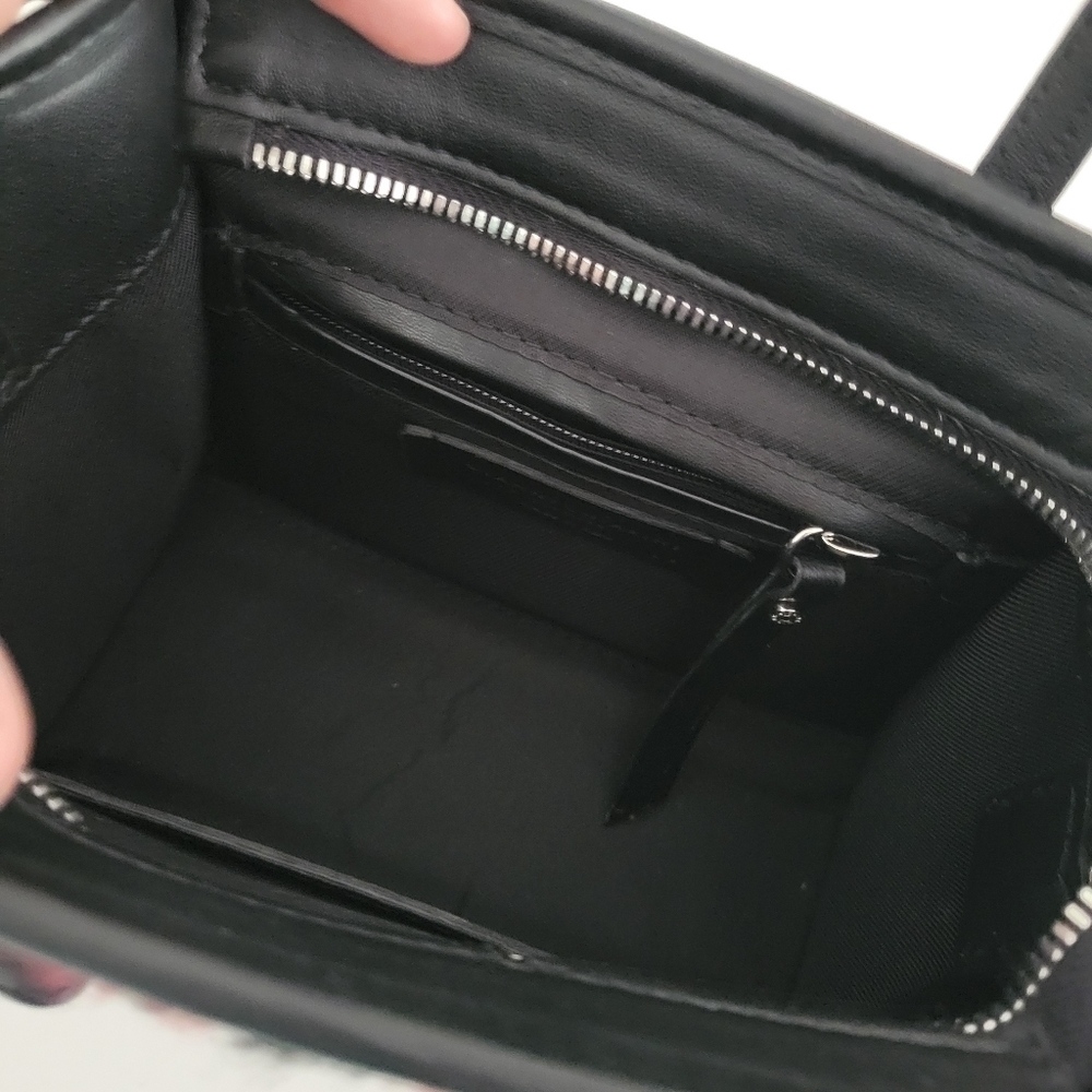 Gianni Chiarini Miss Marcella Mini Tweed Plaid Tote Satchel Purse Bag Red Black - Picture 8 of 10